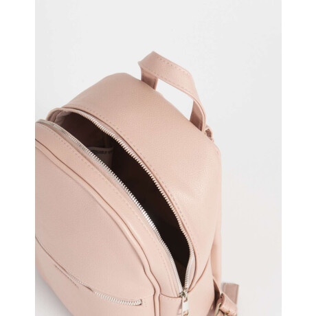 Mochila De Cuerina Con Bolsillo Rosa Viejo