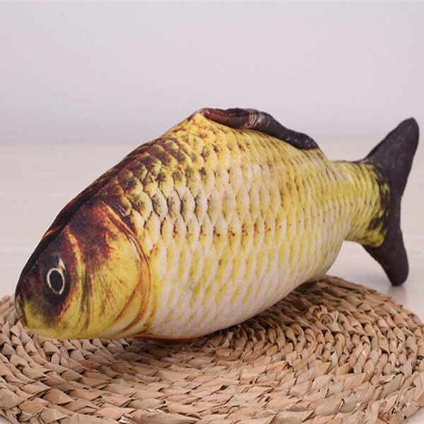 Juguete Gato Pescado Con Movimiento Interactivo Movil Variante Modelo Cola Negra