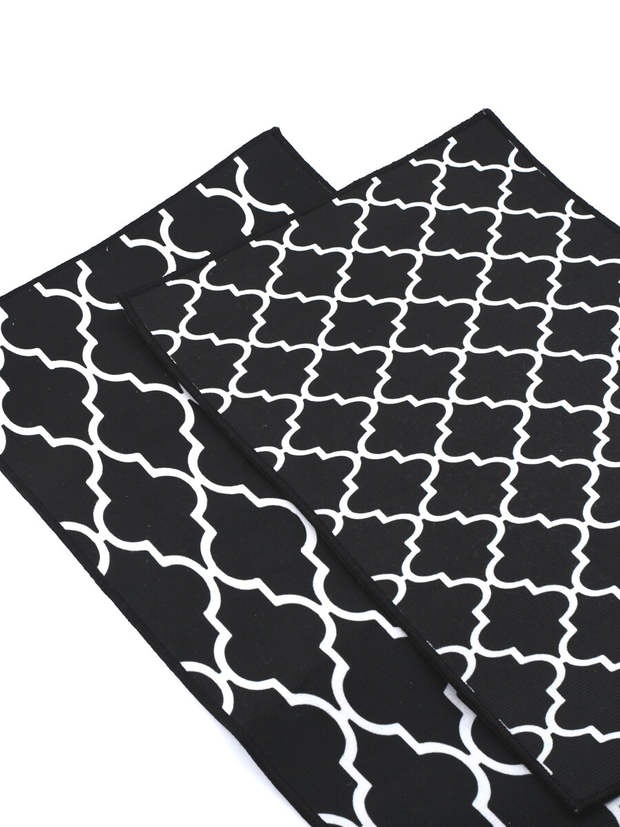 ALFOMBRA SET X 2 - NEGRO 