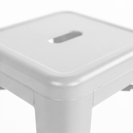 Butaca Taburete Alta Metálica Tolix Puppets Cocina Blanco