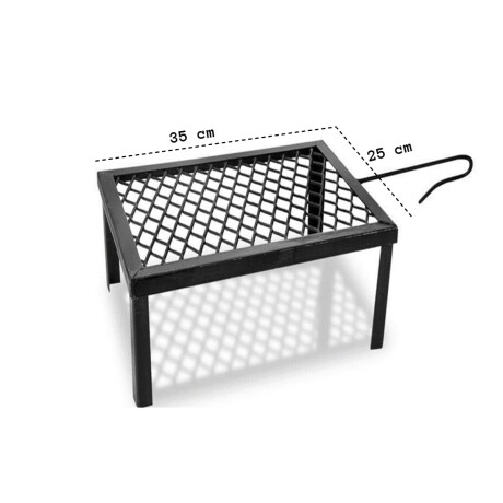 Parrilla para Parrillero y Estufa a Leña para Asado y Carnes Negro