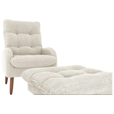 Butaca 1 Cuerpo Living + Puf Nantes Beige