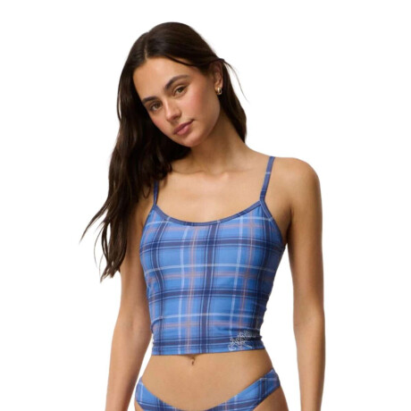 Top Rip Curl Archive: Plaid Tankini Azul