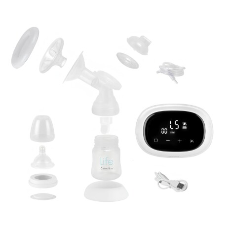 Extractor de Leche Electrico Carestino Life Con Mamadera Gris