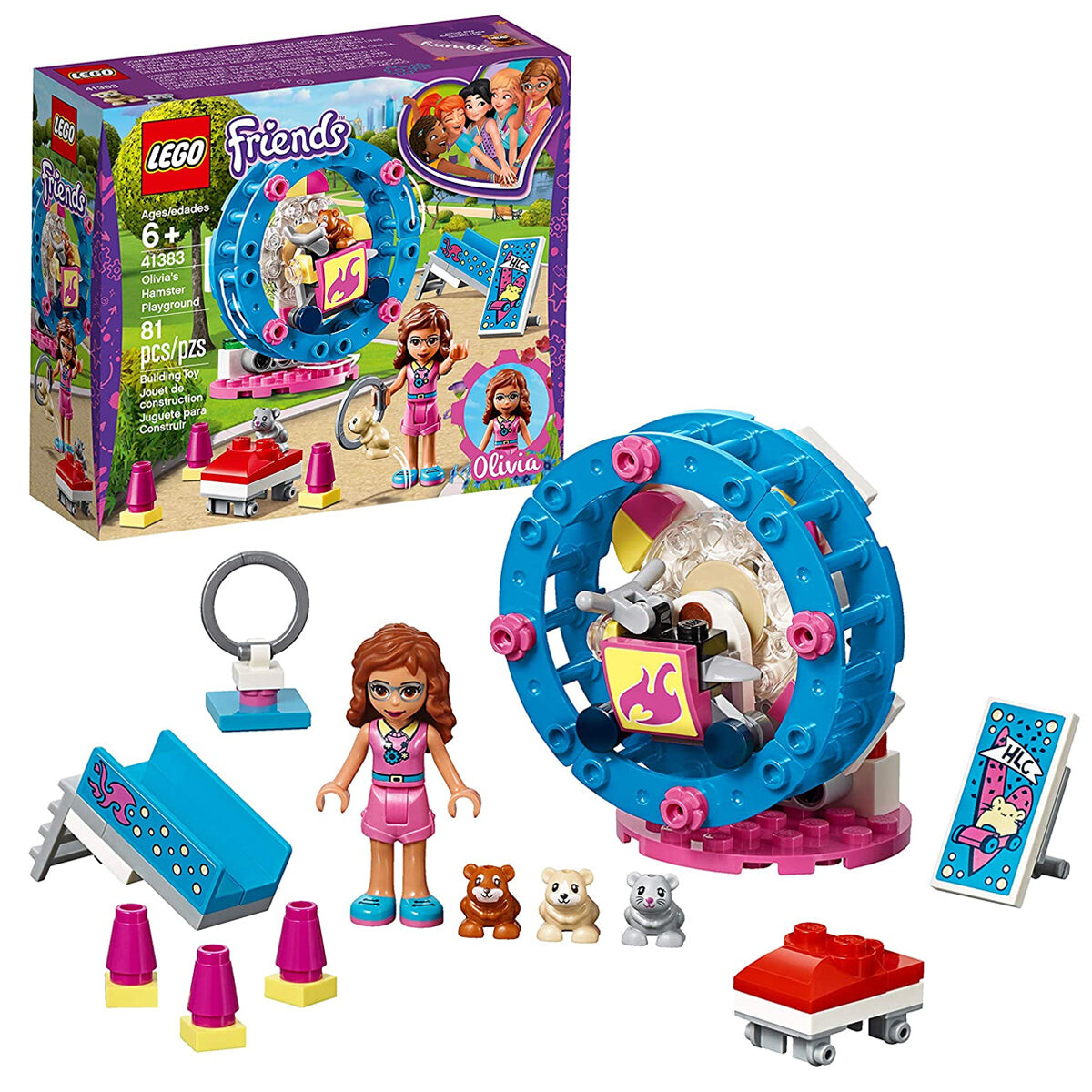 Lego Friends Olivia Rueda de Hámster 41383 Original 