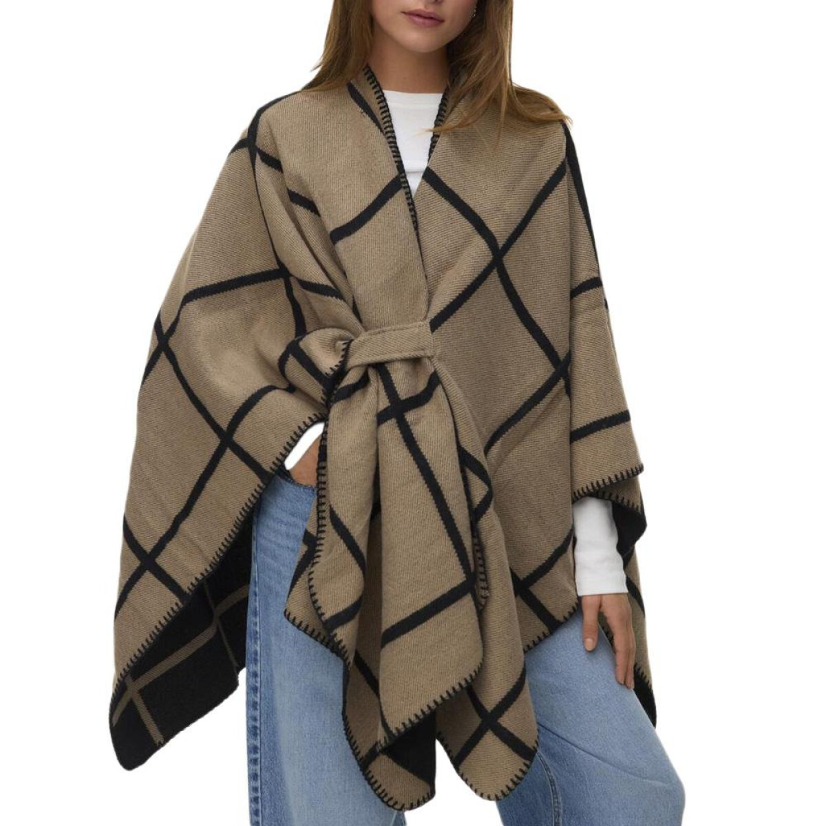 VMFIONA PONCHO - Silver Mink 