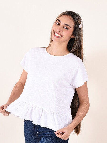 REMERA BASICA POLA BLANCO