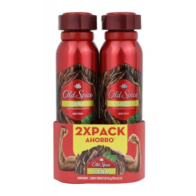 Desodorante Old Spice Aerosol Leña Pack Ahorro X2 150 ML