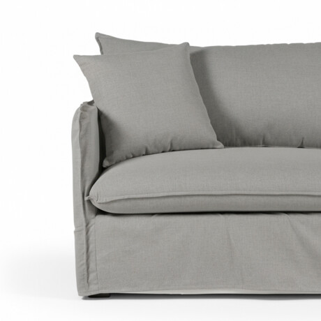 Sofá Snow con Funda - Tela Rústica - 3 cuerpos TO001-1634 (Gris)