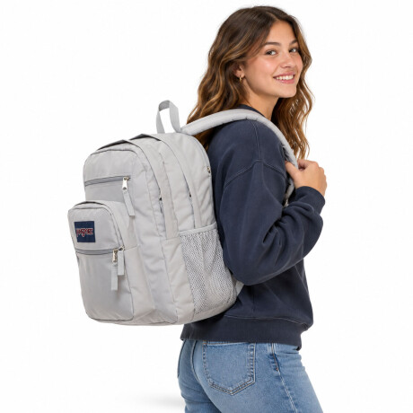Mochila Escolar Laptop Jansport Big Student Original Urbana Grounded Grey