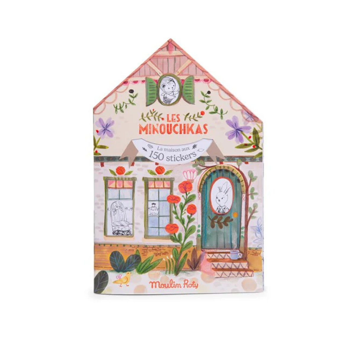 Libro para colorear y stickers Les Minouchkas Moulin Roty 