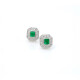Caravanas En Platino Y Oro 18K, Esmeraldas Y Brillantes Nuevo Hecho A Mano!! Caravanas En Platino Y Oro 18K, Esmeraldas Y Brillantes Nuevo Hecho A Mano!!