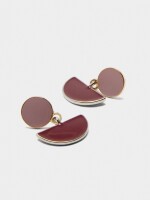 Pendientes Geométricos De Esmalte multicolor