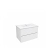 Mueble de baño suspendido White 60 cm con bacha de loza Mueble De Baño Suspendido White 60 Cm Con Bacha De Loza