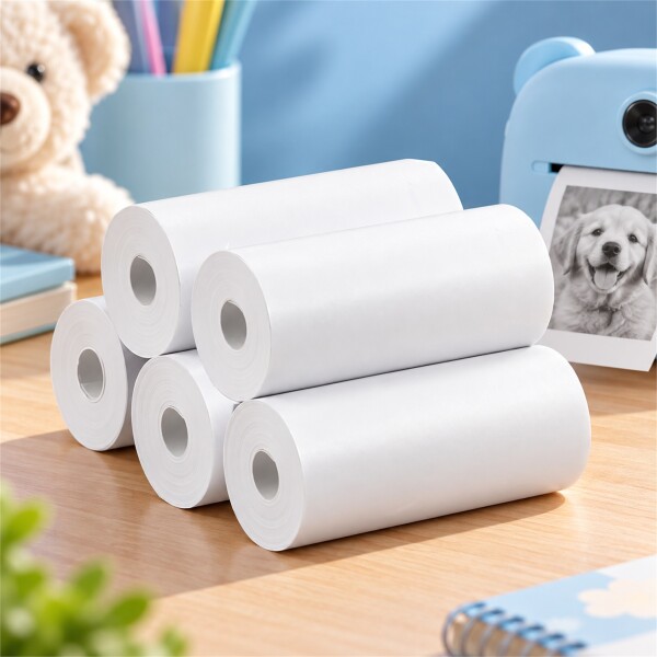 Papel Térmico Para Cámara Infantil 5,7cm Pack X5 Blanco 1