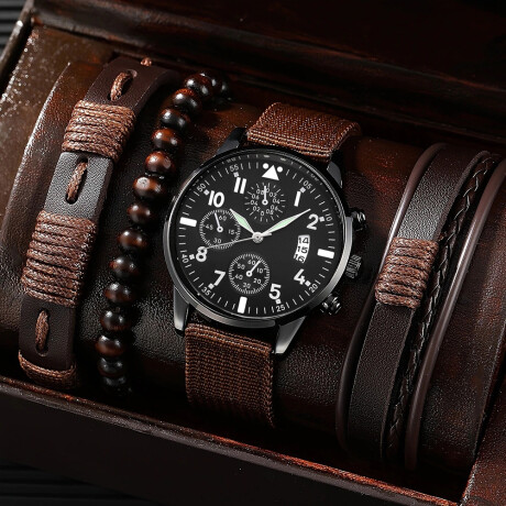 Set De Reloj Masculino Con Pulseras Set De Reloj Masculino Con Pulseras