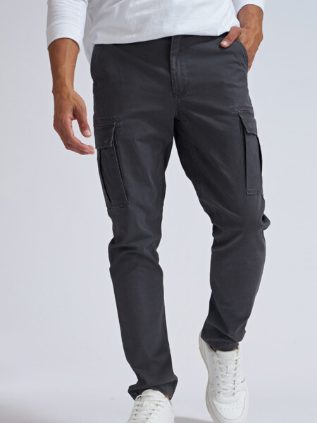 Pantalón cargo clásico Gris Oscuro