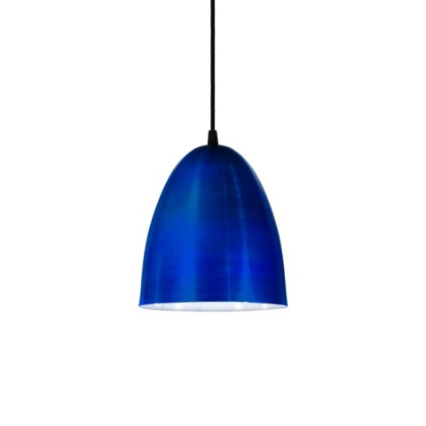""COLGANTE CONICO ""BARADERO"" E27 24CM AZUL METALIZADO" ""COLGANTE CONICO ""BARADERO"" E27 24CM AZUL METALIZADO"
