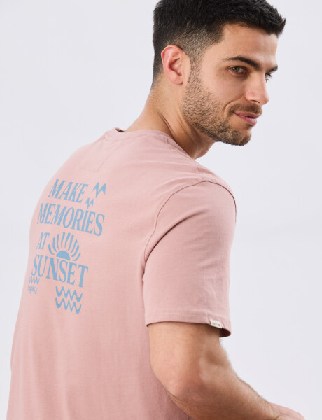 REMERA ESTAMPADA DE ALGODÓN Rosa