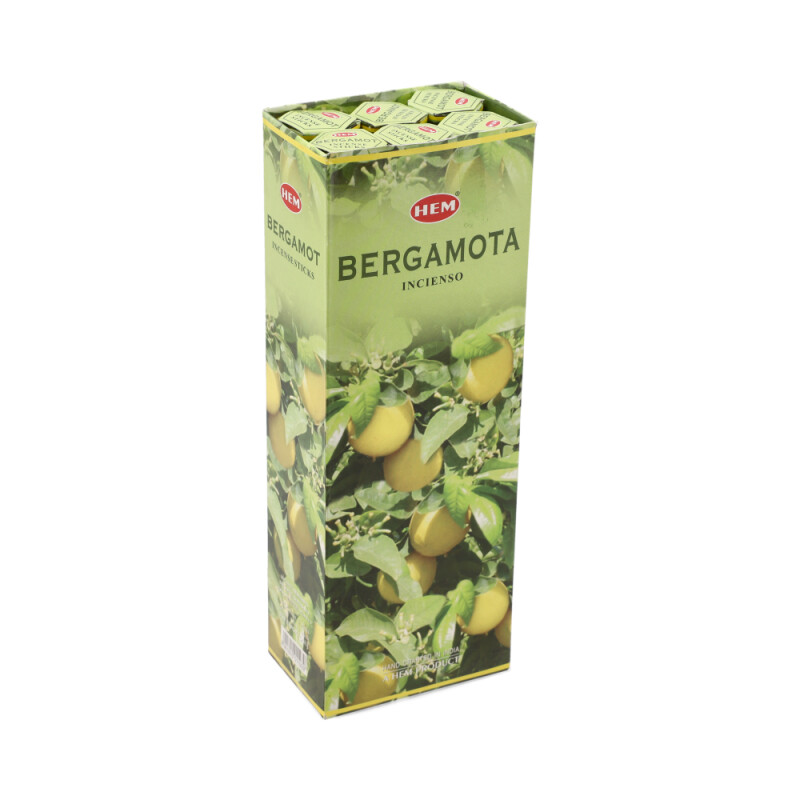 INCIENSO HEM CAJA HEXAGONAL X6 Bergamota
