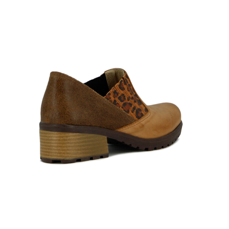 Macri Zapato Casual Dama Comb.2 Elást.t/bajo Foliado Cuero/animal Print Maiz-animal Print