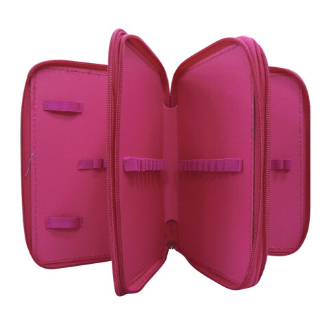 Cartuchera Infantil Paw Patrol 3 Pisos con Cierre 13 x 20 cm ROSA