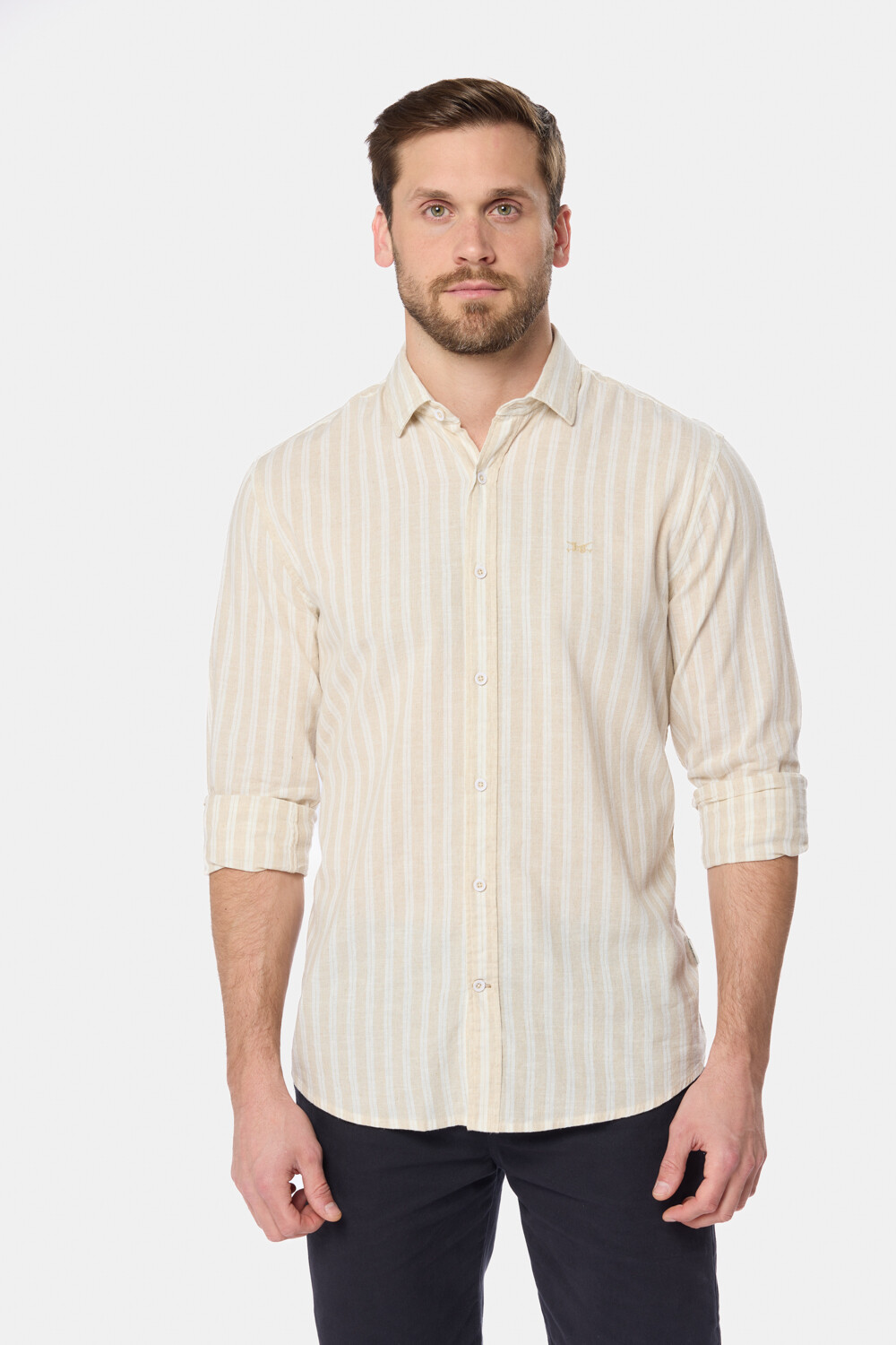 CAMISA RAYADA DE LINO Arena