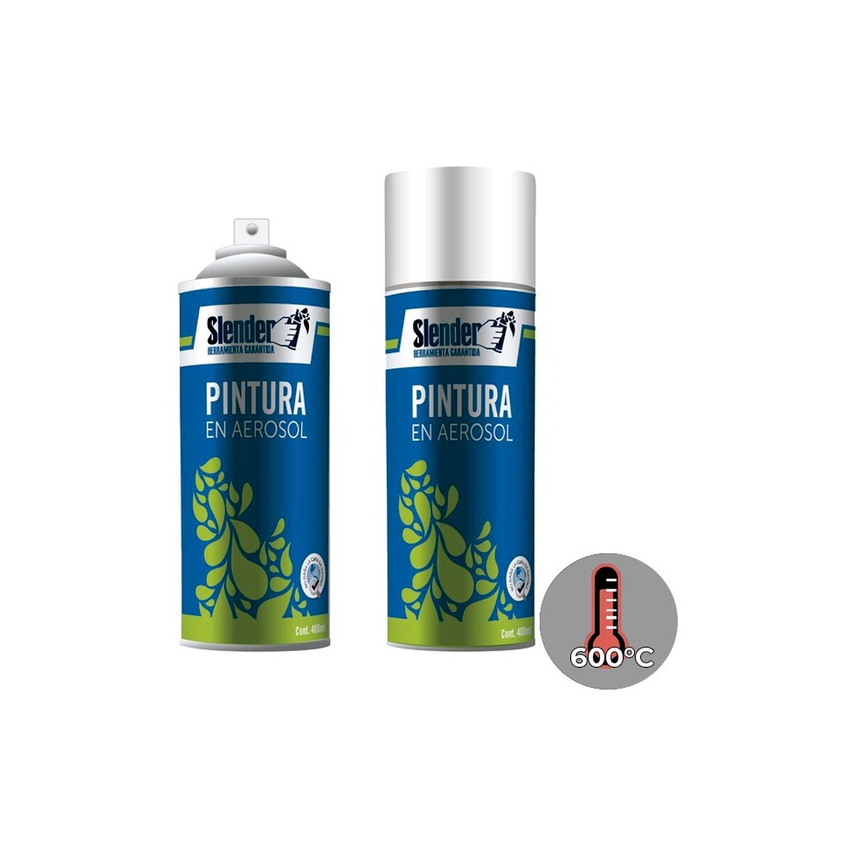 Aerosol Slender 400ml Alta Temperatura Aluminio 