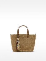 Bolso Tote De Efecto Rafia natural