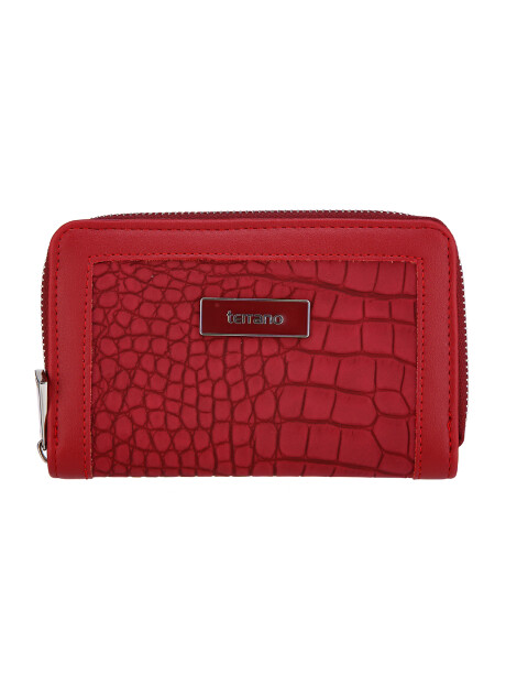 Monedero Malta Croco Rojo
