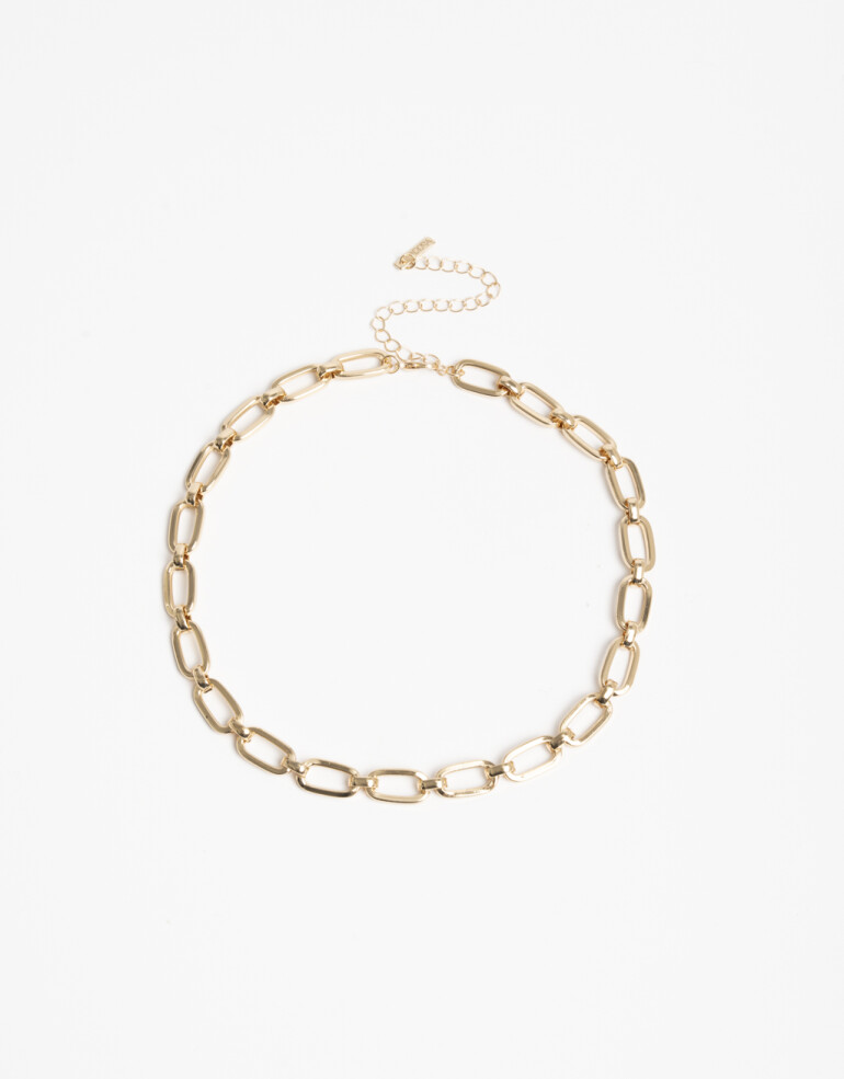 Collares Cortos Metal Collar Corto Metal Eslabones Dorado - Dorado