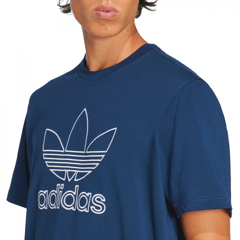 Camiseta Adicolor Outline Trefoil de Hombre Azul