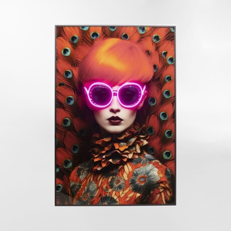 CUADRO LED FANCY RED LADY ROJO - -