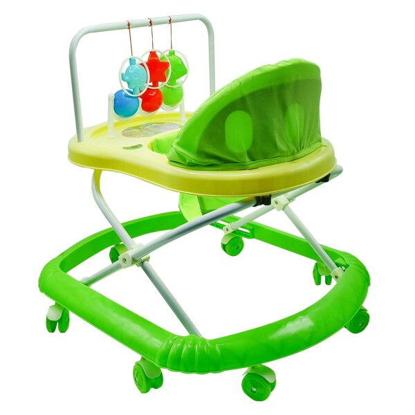 Andador Bebé Caminador Plegable Portable + Juguetes Musica Color Variante Verde