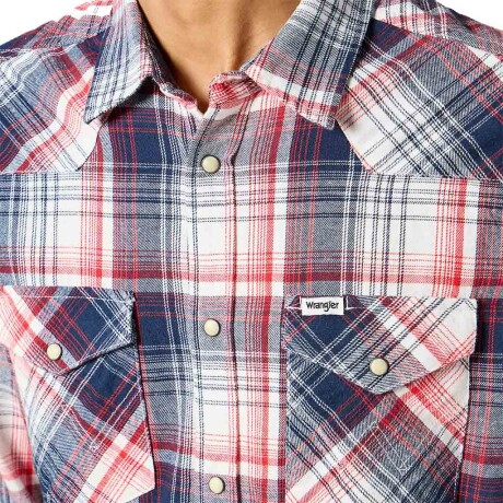 Camisa Wrangler de Hombre - WESTERN - W112357243REDBLUE RED
