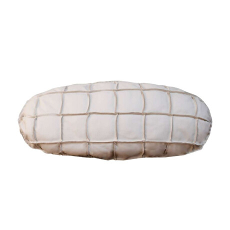 Almohadion Cuero 76x35cm oval grande Blanco