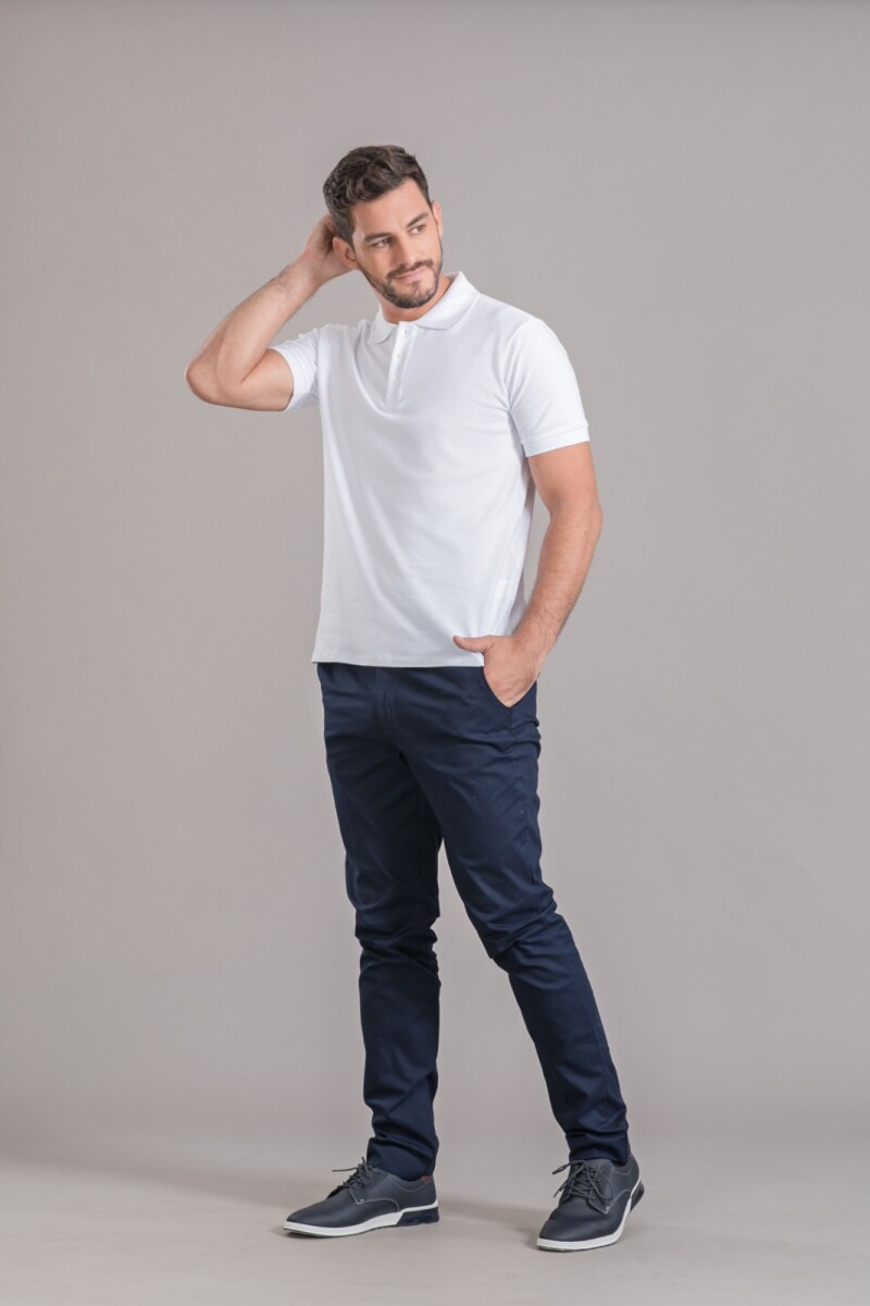 Remera Polo. Blanco