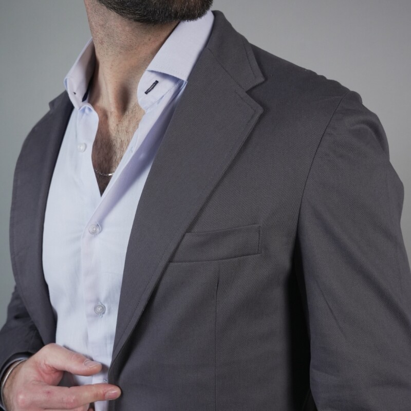 SACO GABARDINA GRIS
