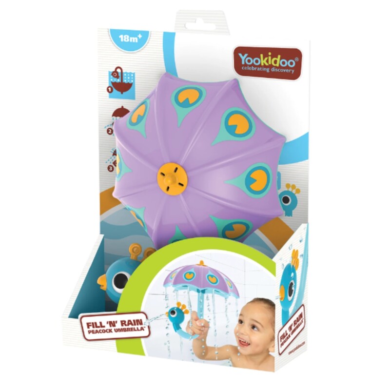 Juego de baño Yookidoo Paragua Fill n Rain Paeacock Juego de baño Yookidoo Paragua Fill n Rain Paeacock