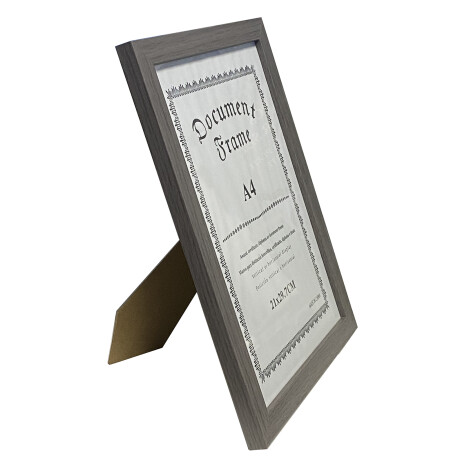 Porta certificado de madera color gris Porta certificado de madera color gris