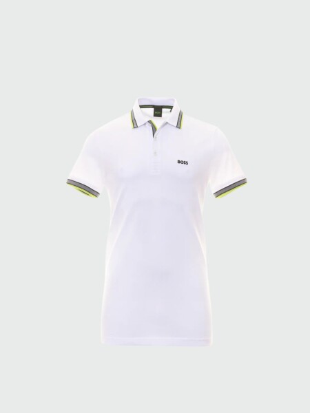 BOSS -Remera polo de algodón, regular fit, PADDY Blanco