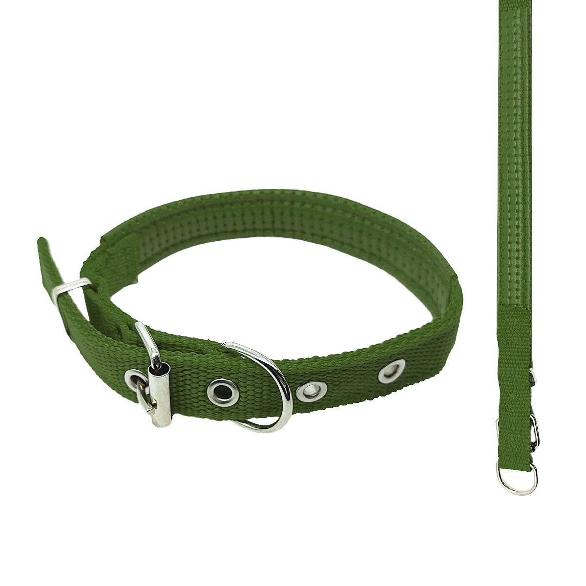 Collar 2cm Perros Gatos Interior Acolchado - Color verde 