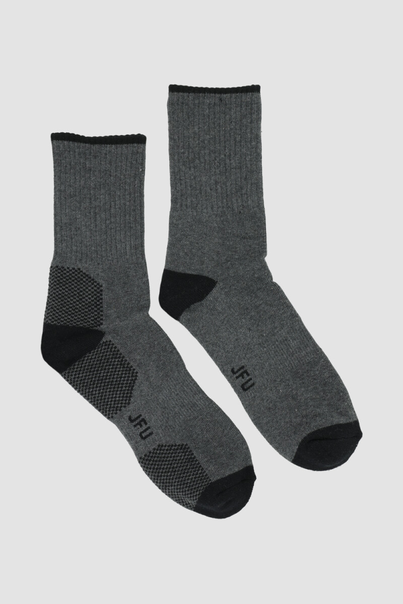 Medias 2 pack una lisa mas una con diseño y felpa interior e Variante 39