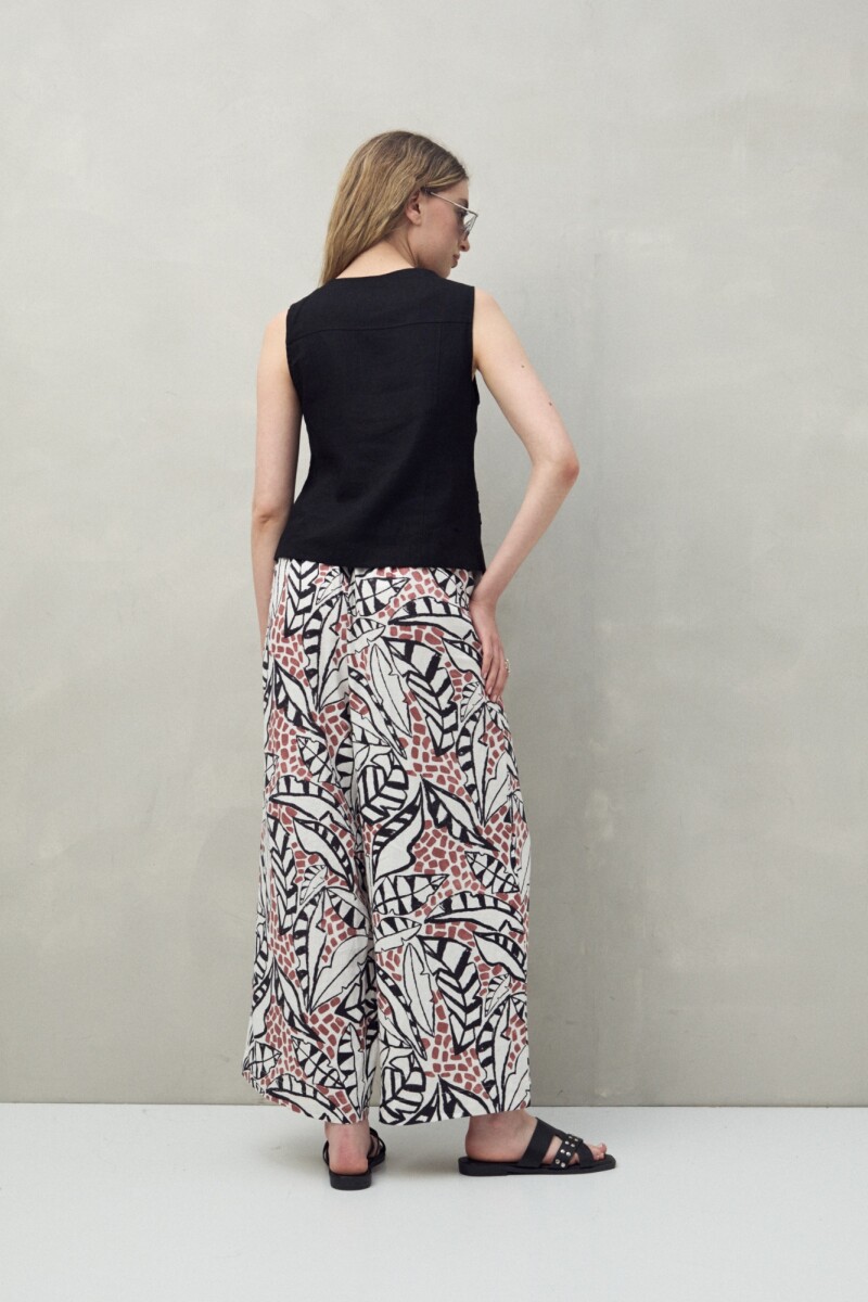 PANTALON ALESSIO PRINT Crudo