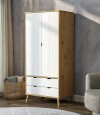 Ropero 2 Puertas 2 Cajones Linea Dubli­n Blanco