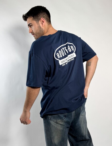 Remera oversize con estampa Polino Azul