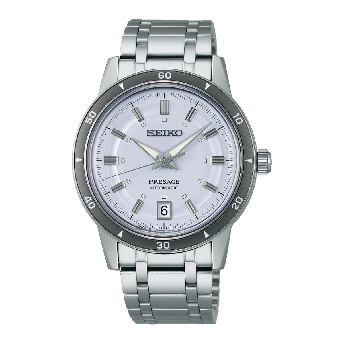 Reloj Seiko Presage SRPL73J1 automático para hombre con correa de acero - Plateado 