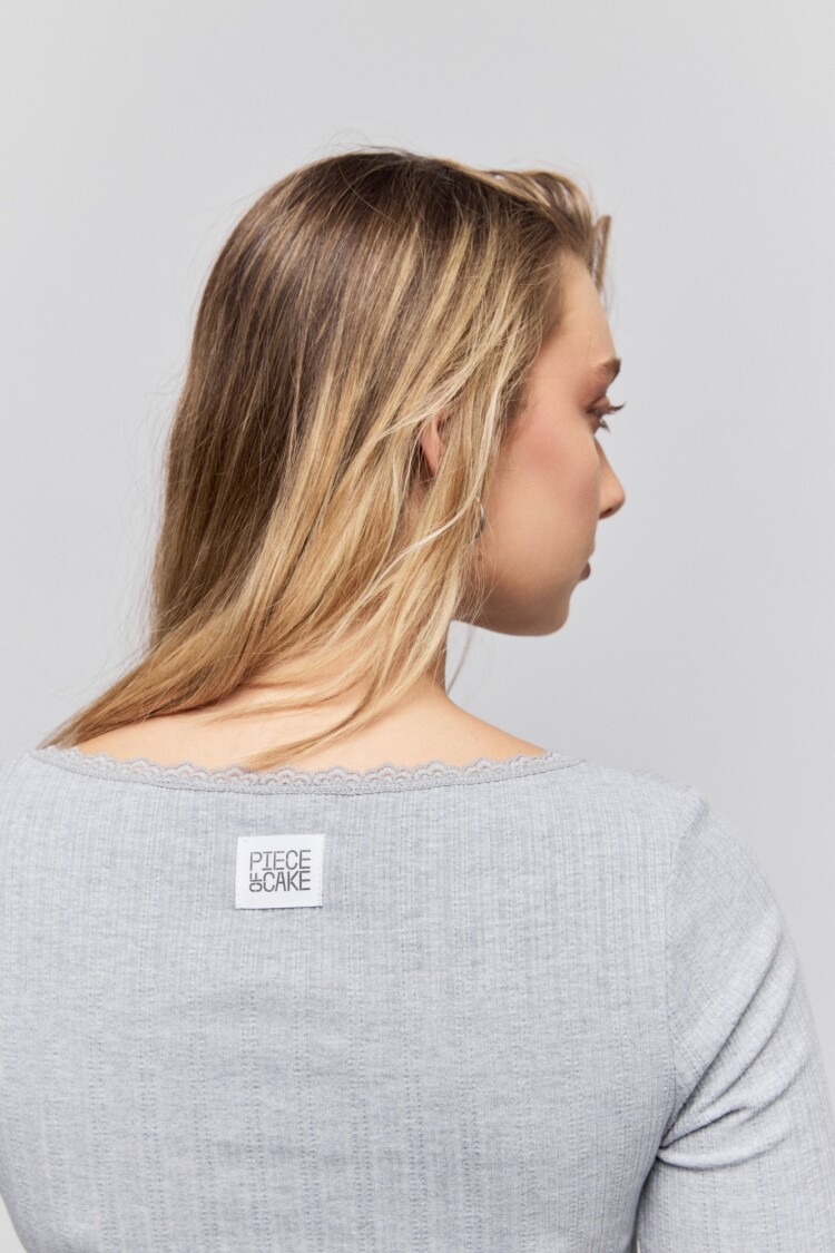 REMERA RUGA Gris Melange