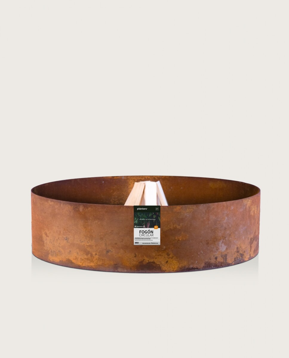 Fogón Circular Acero Corten - 25cm x D:95cm - Sin fondo 
