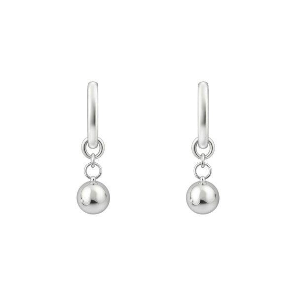 Caravanas Colgante Bola de Plata- Plata 925- Sin Piedra- CA4110 sinpiedra